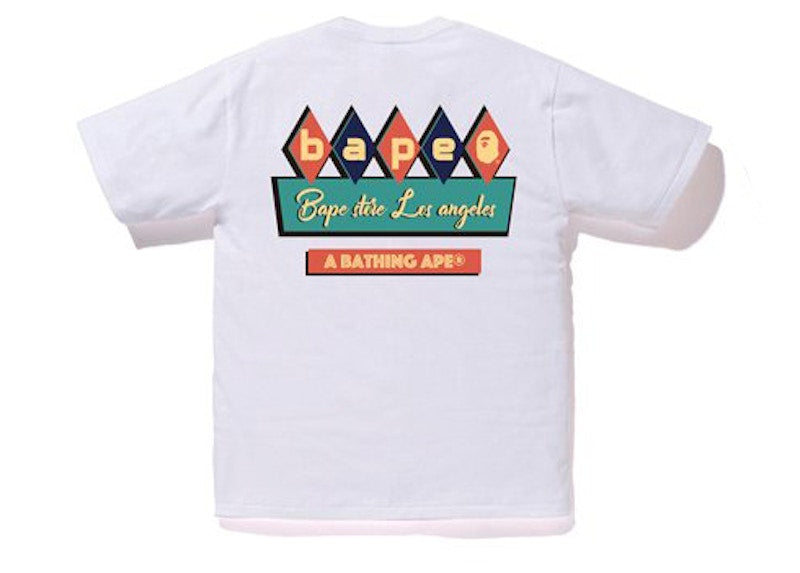 BAPE City Los Angeles Sign Tee White