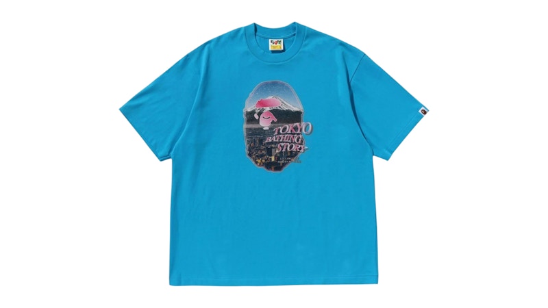 BAPE Cityscape Ape Head Relaxed Fit Tee Blue