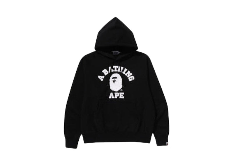BAPE Classic College Pullover Hoodie Black