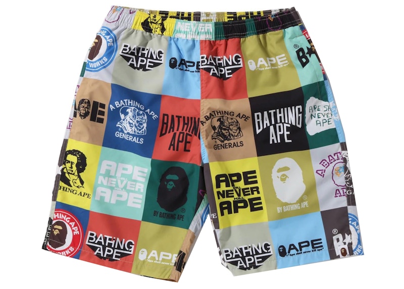 BAPE Classic Logo Beach Shorts Multi