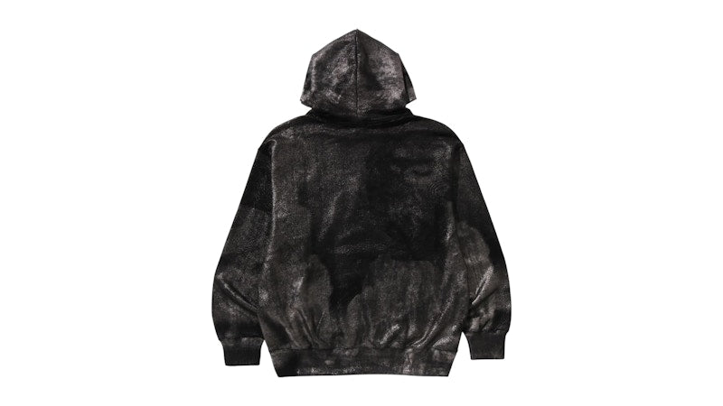 BAPE Coated Emboss Logo Relaxed Fit Pullover Hoodie Black