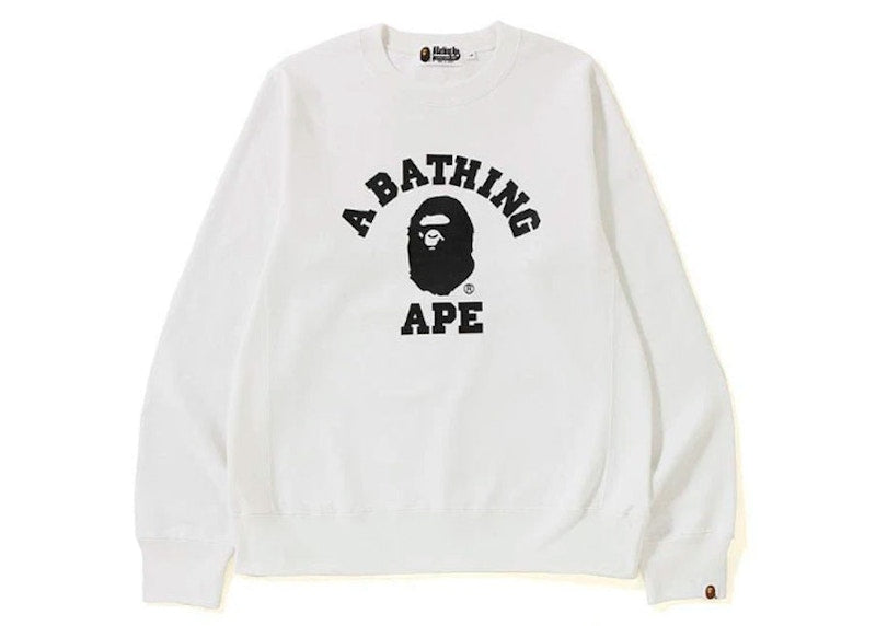 BAPE College Crewneck White