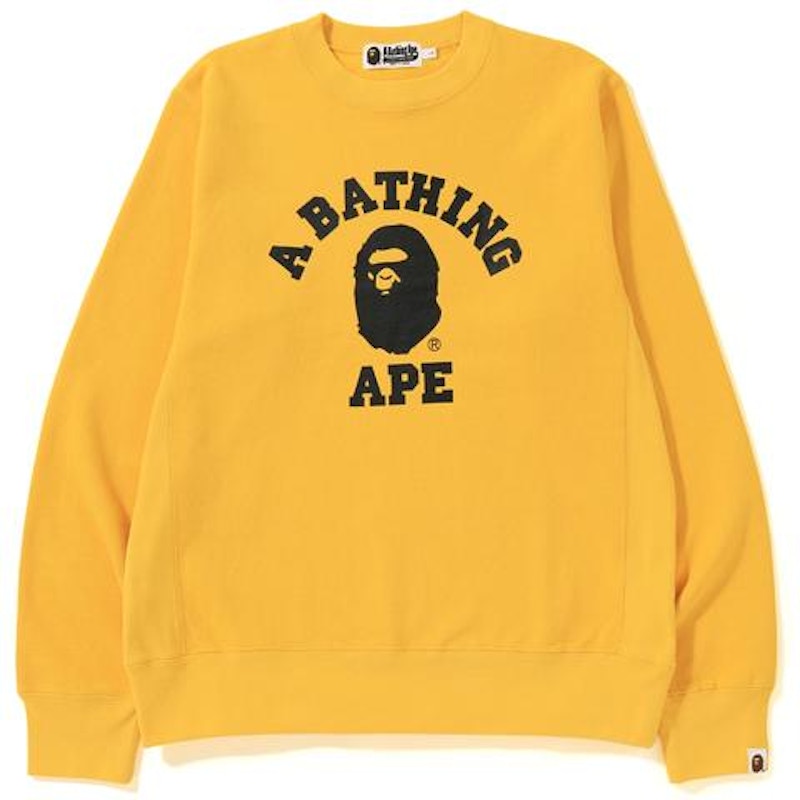 BAPE College Crewneck Yellow/Black