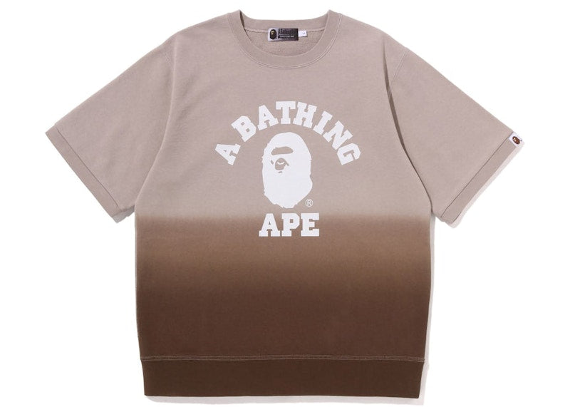 BAPE College Gradation S/S Sweat Crewneck Brown