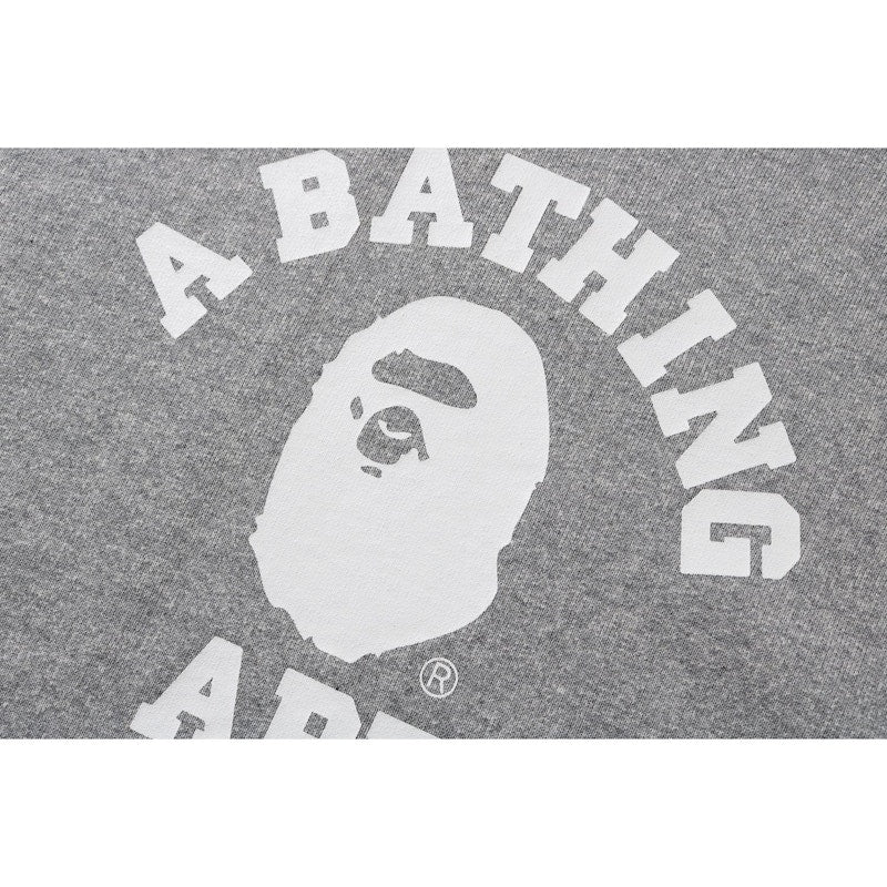 BAPE College Heavy Weight Pullover Hoodie Grey