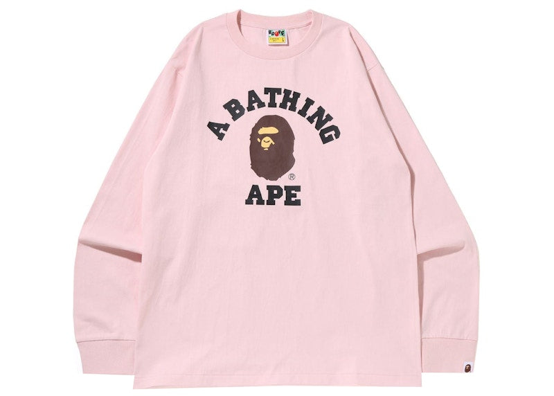 BAPE College L/S Tee (SS22) Pink