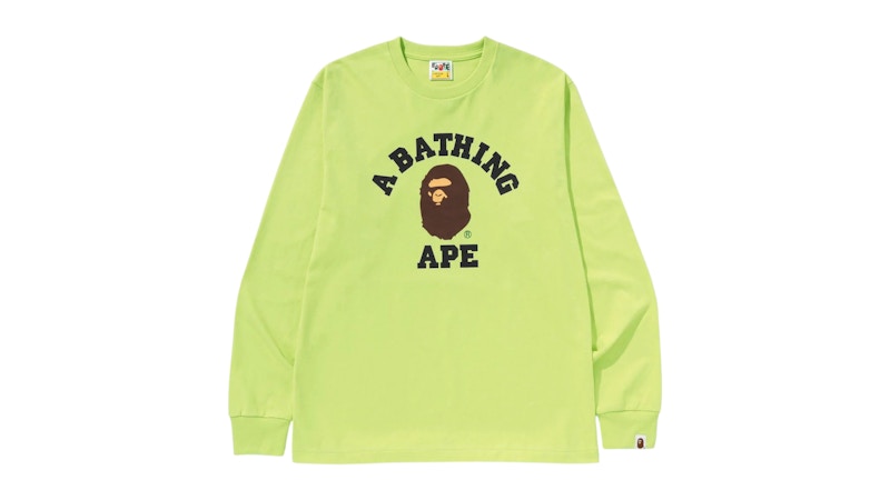 BAPE College L/S Tee (SS25) Light Green
