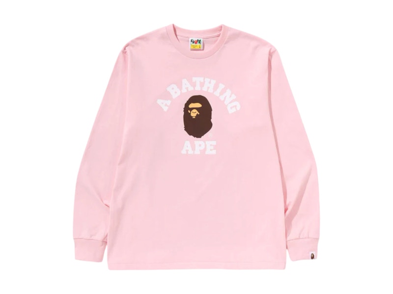 BAPE College L/S Tee (SS25) Pink