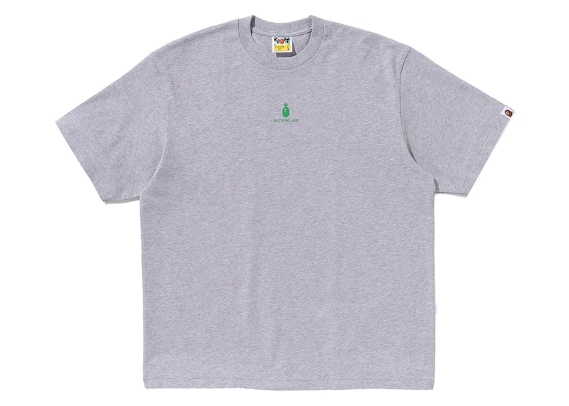 BAPE College Logo Relaxed Fit Tee Heather Grey