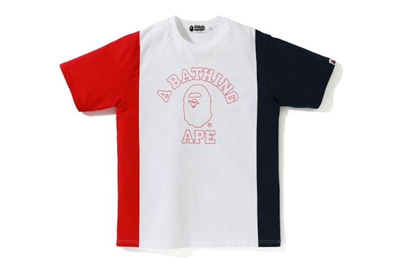 BAPE College Mix Color Tee White
