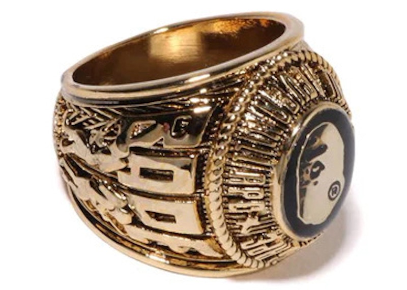 BAPE College Ring Gold