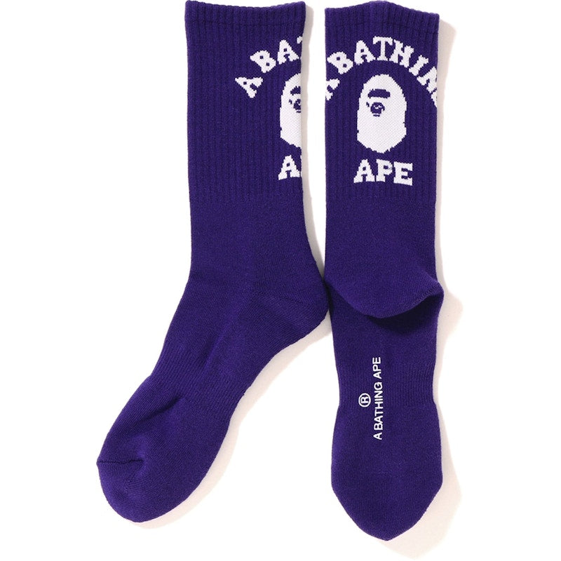 BAPE College Socks Purple