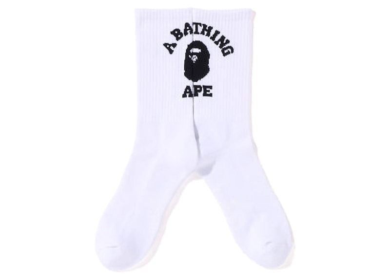 BAPE College Socks (SS22/FW22) White