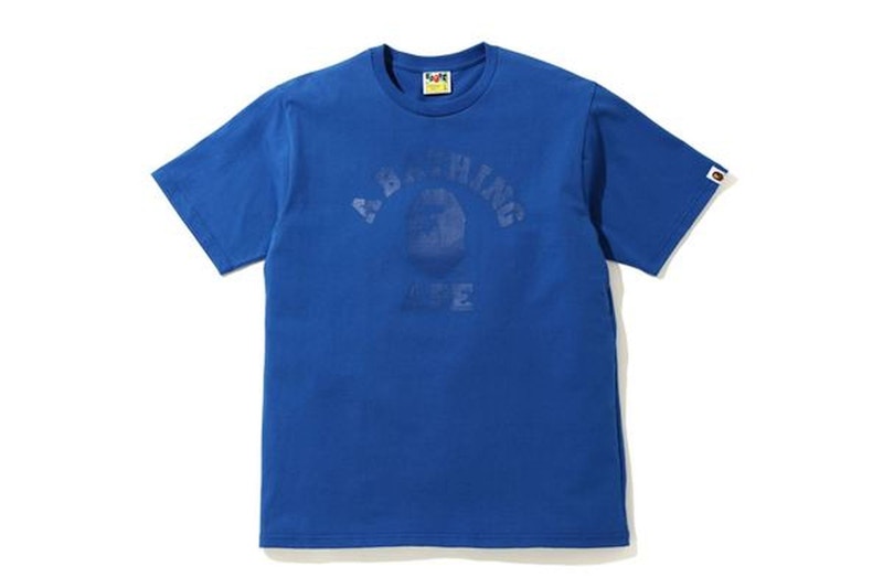 BAPE College Tee Pure Blue