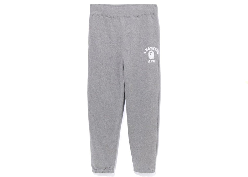 BAPE College Wide Fit Sweat Pants Grey