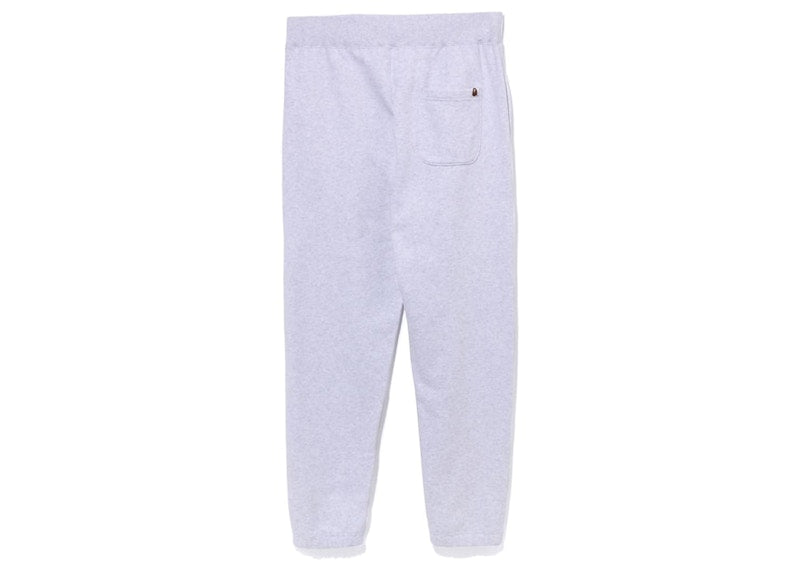 BAPE College Wide Fit Sweat Pants Light Grey