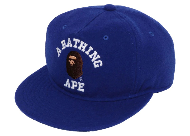 BAPE College Wool Cap Blue