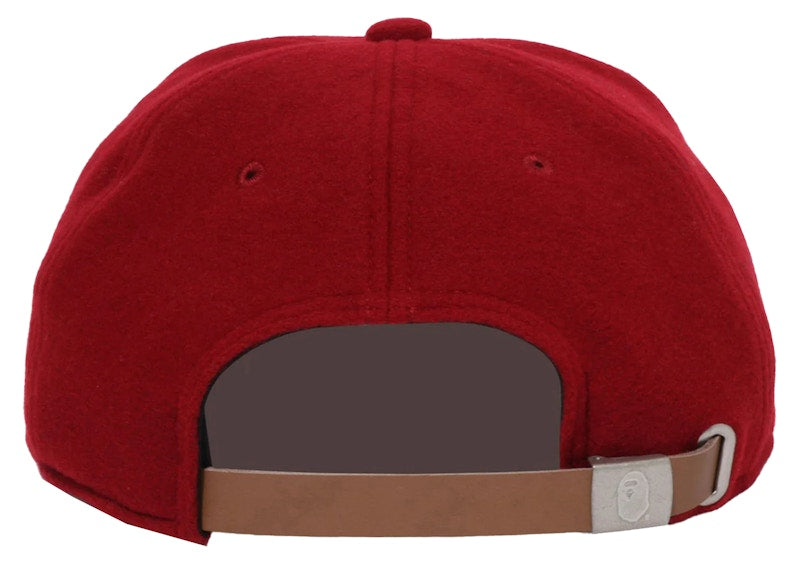 BAPE College Wool Cap Red