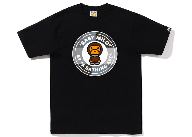 BAPE Color Block Milo Busy Works Tee Black