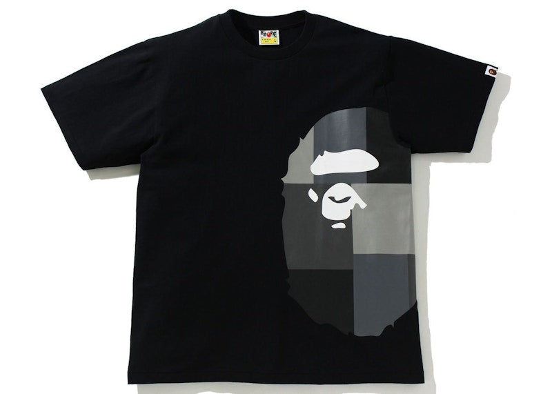 BAPE Color Block Side Big Ape Head Tee (SS21/FW22) Black/Black