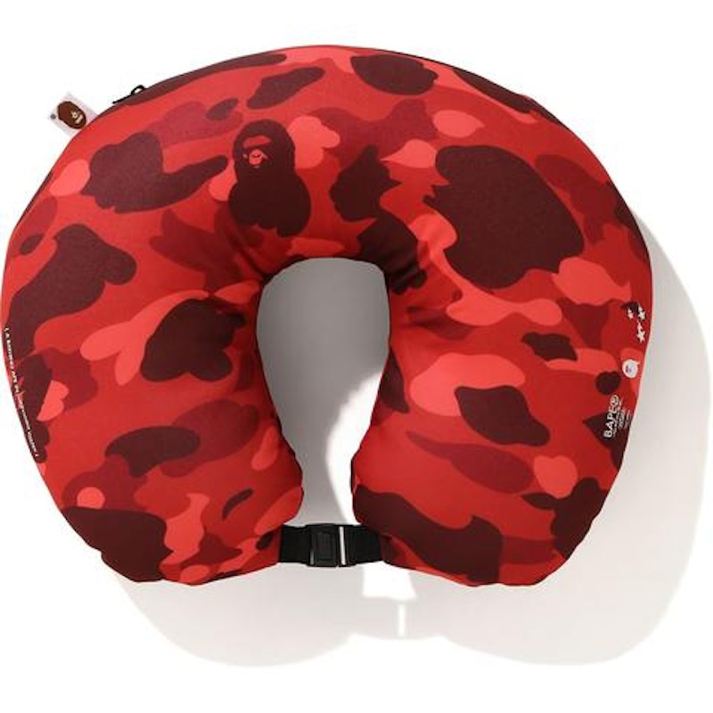 BAPE Color Camo 2Way Neck Pillow Red