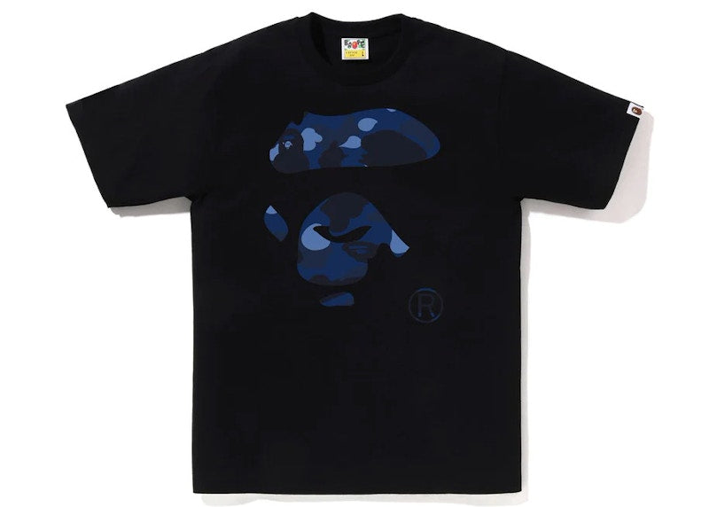 BAPE Color Camo Ape Face Tee Black/Navy