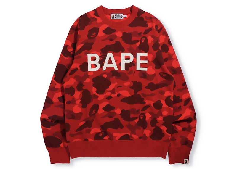 BAPE Color Camo BAPE Crewneck (Online Exclusive) Crewneck (FW21) Red