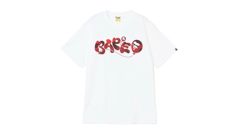 BAPE Color Camo Bape Balloon Tee White Red