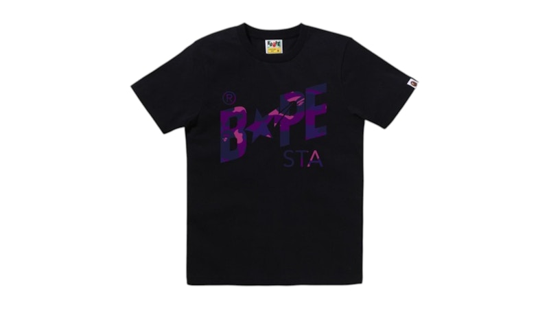 BAPE Color Camo Bape Sta Logo Tee Black Purple