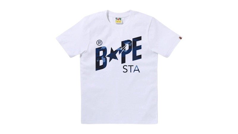 BAPE Color Camo Bape Sta Logo Tee White Blue