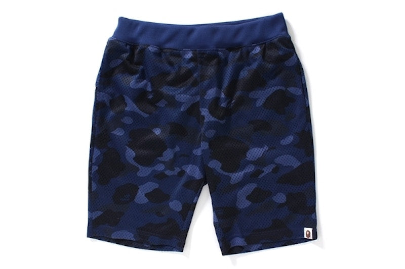 BAPE Color Camo Basketball Mesh Shorts Navy