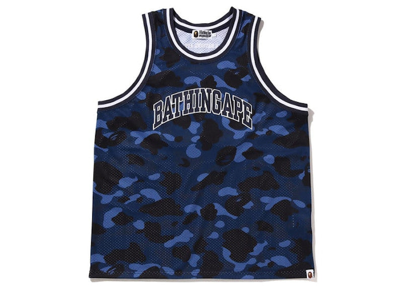 BAPE Color Camo Basketball Tank Top Navy