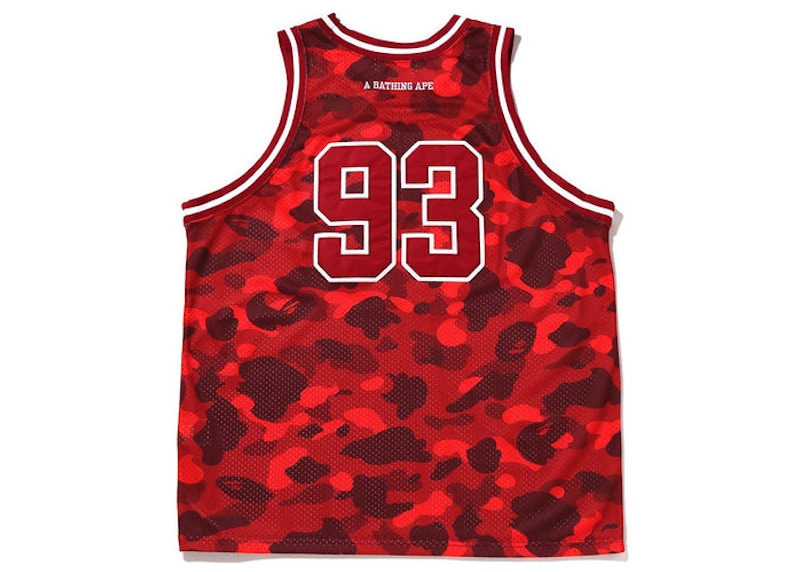 BAPE Color Camo Basketball Tank Top Red