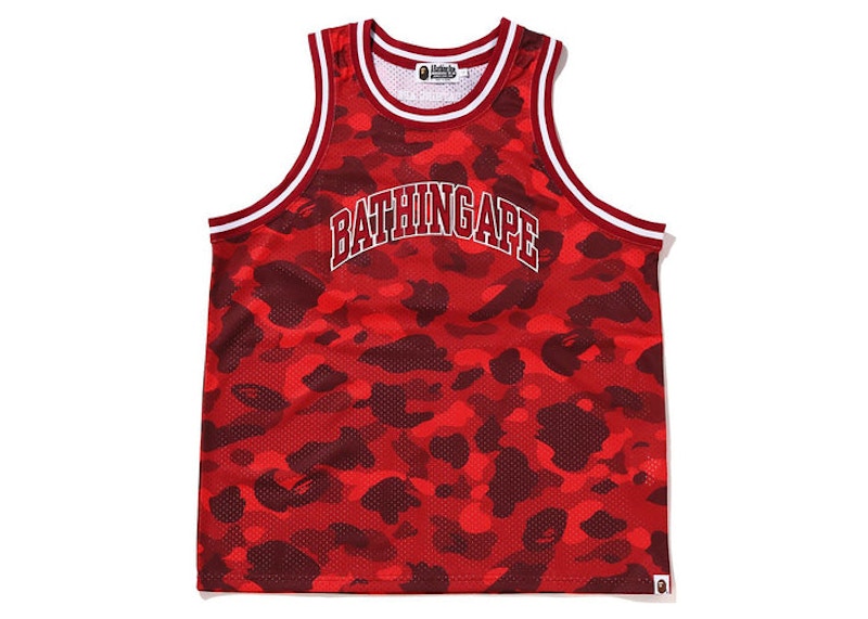BAPE Color Camo Basketball Tank Top Red