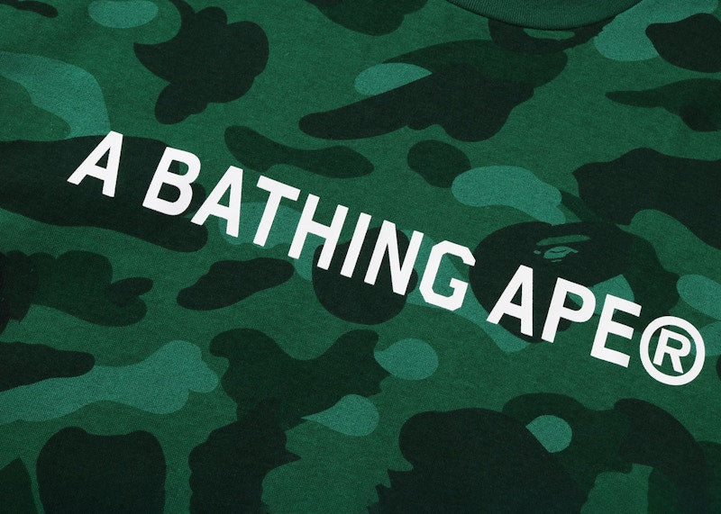 BAPE Color Camo Bathing Ape Relaxed Fit Tee Green