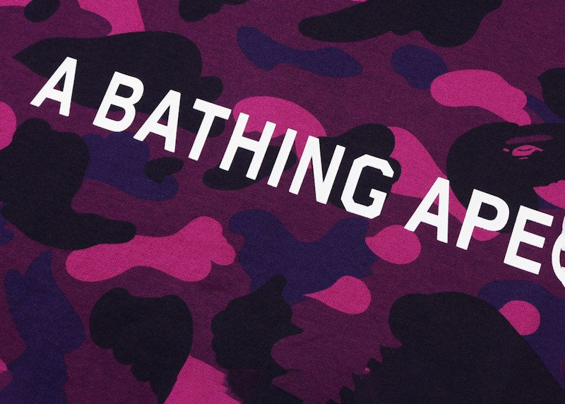 BAPE Color Camo Bathing Ape Relaxed Fit Tee Purple