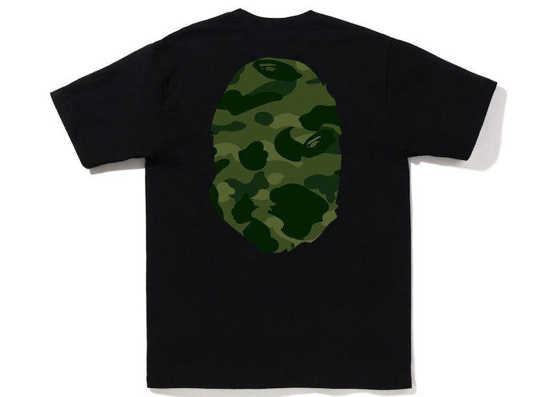 BAPE Color Camo Big Ape Head Tee Black Green