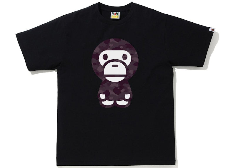 BAPE Color Camo Big Baby Milo Tee Black/Burgundy