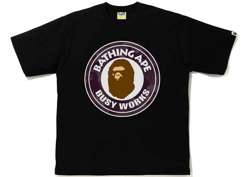 BAPE Color Camo Busy Works Relaxed Fit Tee Black/Burgundy