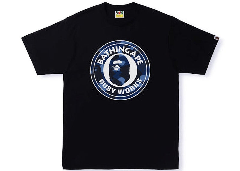 BAPE Color Camo Busy Works Tee (SS22) Black Double Navy