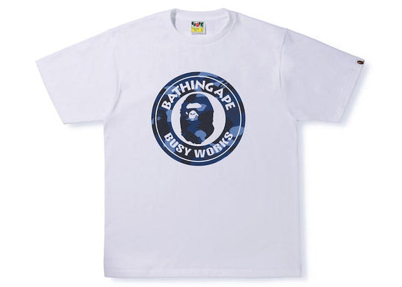 BAPE Color Camo Busy Works Tee (SS22) White Double Navy