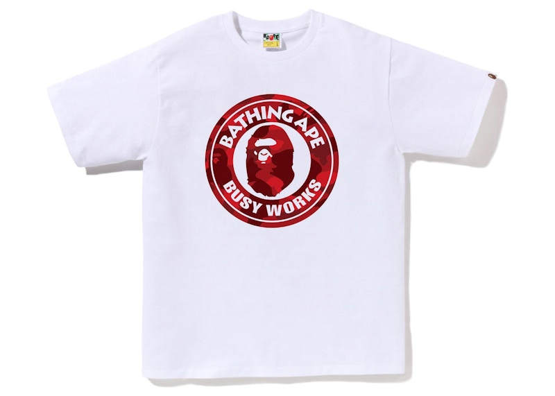 BAPE Color Camo Busy Works Tee (SS23) White Red