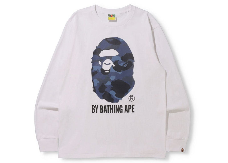 BAPE Color Camo By Bathing Ape (Online Exclusive) L/S Tee (FW21) White/Navy