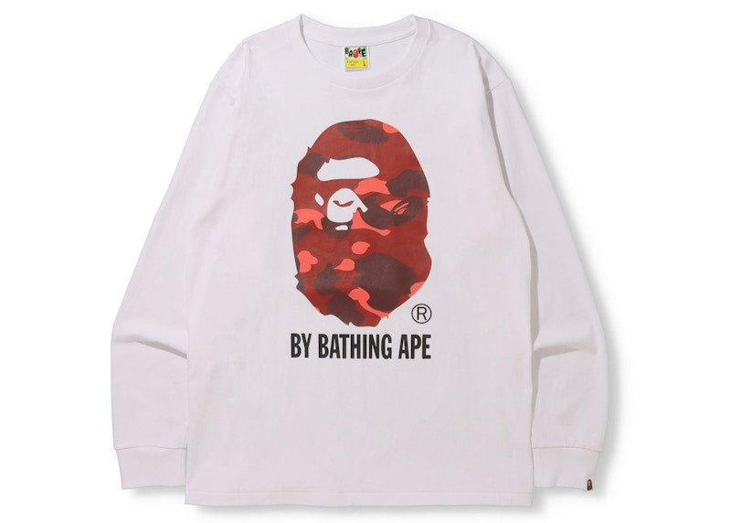BAPE Color Camo By Bathing Ape (Online Exclusive) L/S Tee (FW21) White/Red