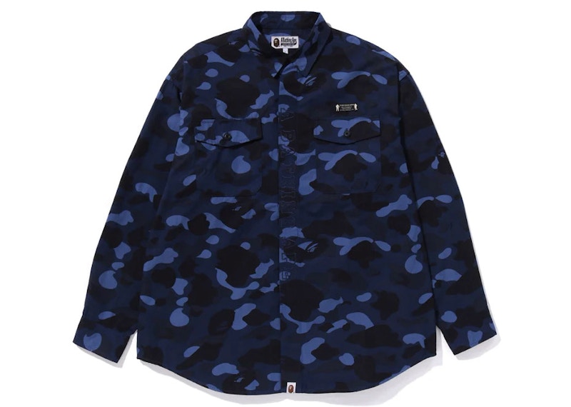 BAPE Color Camo CPO Shirt Navy