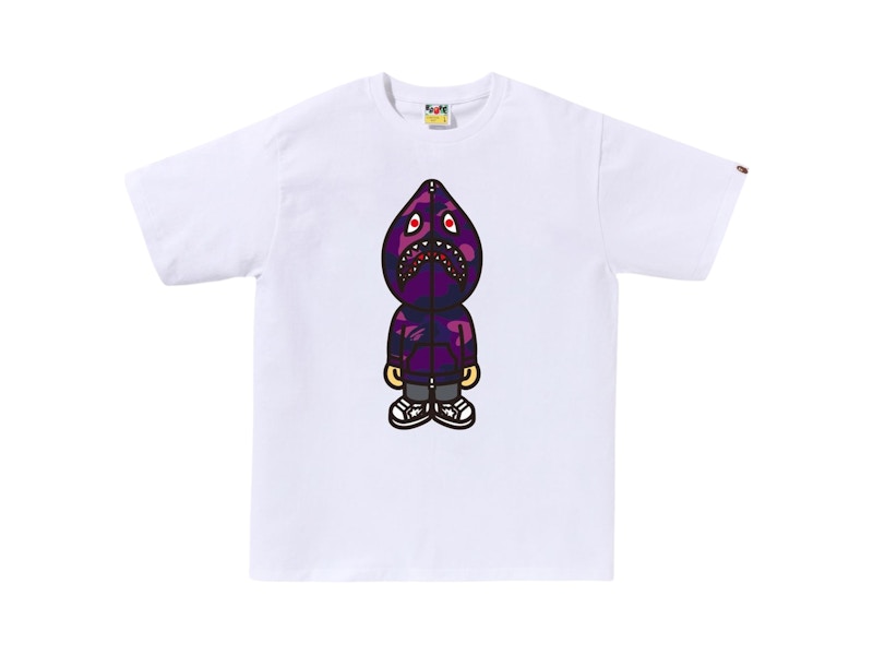 BAPE Color Camo Classic Milo Shark T-shirt White/Purple