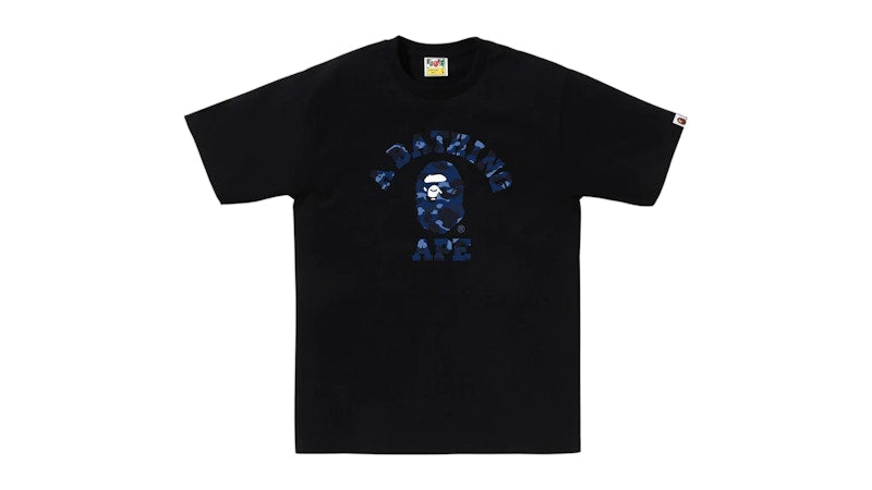 BAPE Color Camo College 1K30-110-017 Tee Black/Navy