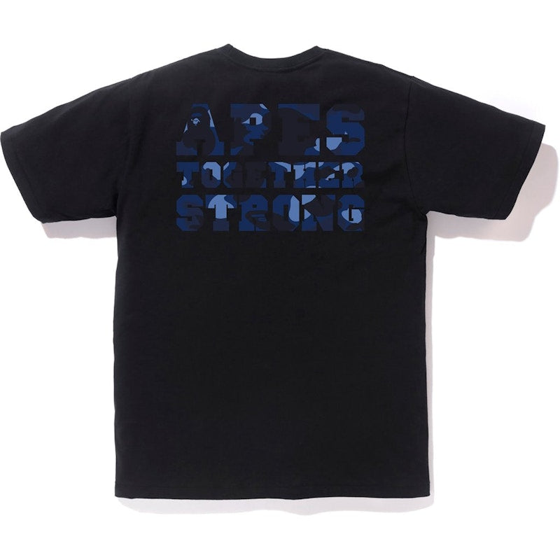 BAPE Color Camo College ATS Tee Black/Blue