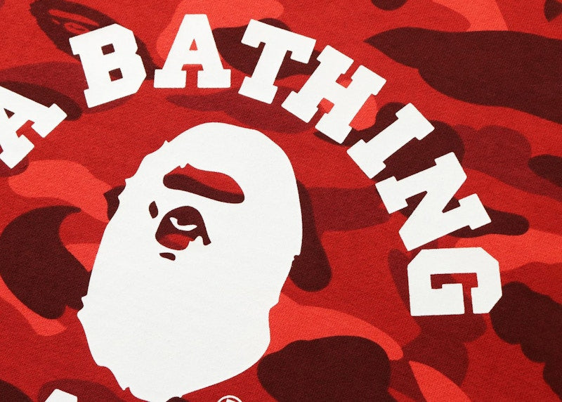 BAPE Color Camo College Crewneck (SS22) Red