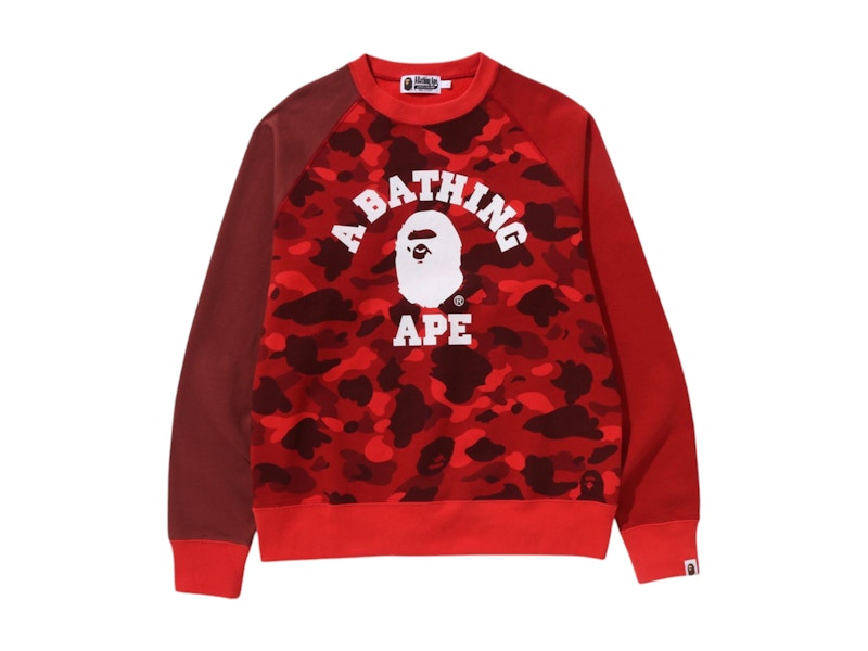 BAPE Color Camo College Crewneck (SS25) Red
